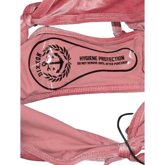 Dixxon Premium Swimwear Velvetini String Bikini Bottom Pink Womens XL Mid Rise - Picture 6 of 6